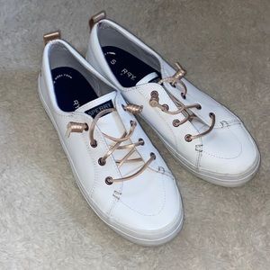 Rose Gold/White Sperrys